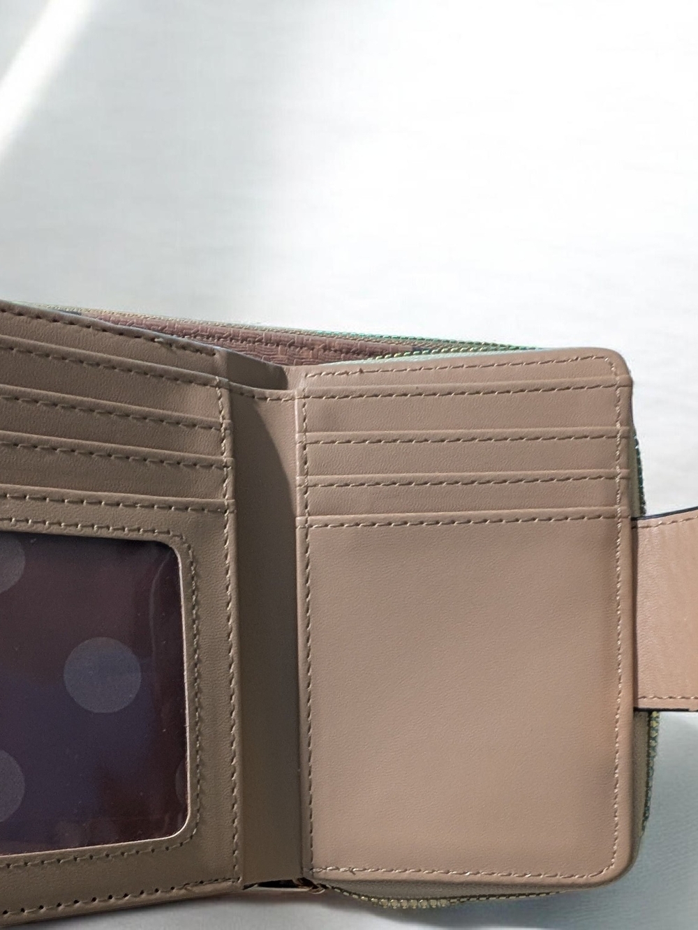 Striped Bee Accent Wallet - Beige and Black - Picture 7 of 8